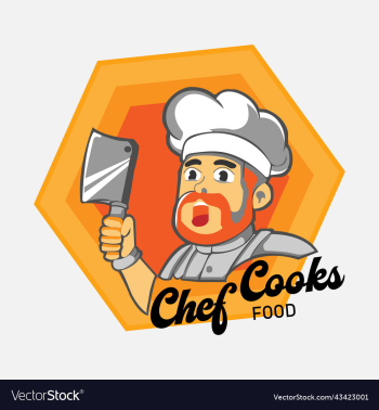 chef cooks food logo chef cooks food logo