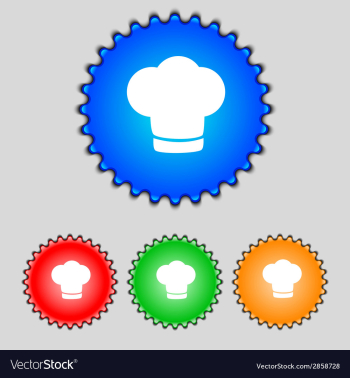 Chef hat sign icon Cooking symbol Cooks hat Set vector image Chef hat sign icon Cooking symbol Cooks hat Set vector image