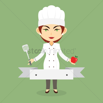 Chef woman banner Chef woman banner
