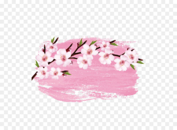 Cherry blossom Branch - Vector Watercolor Japanese cherry blossoms 