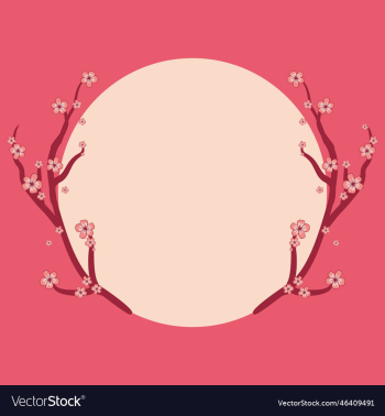 cherry blossoms with pink background design