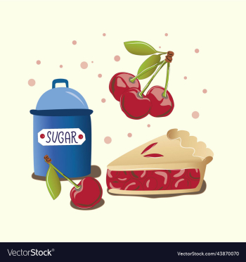 cherry pie and ripe cherries cherry pie and ripe cherries