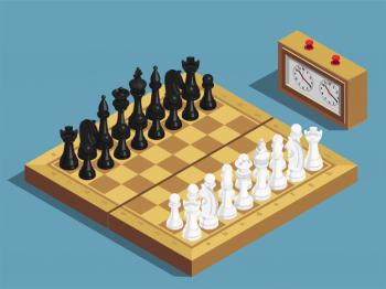 Chess beginning isometric composition Free Vector Chess beginning isometric composition Free Vector