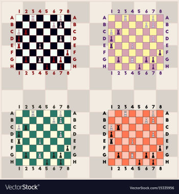 Chess game set vector image Chess game set vector image