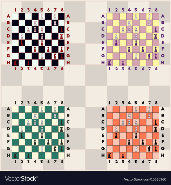 Chess game set vector image Chess game set vector image