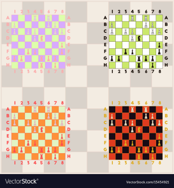 Chess game set vector image Chess game set vector image