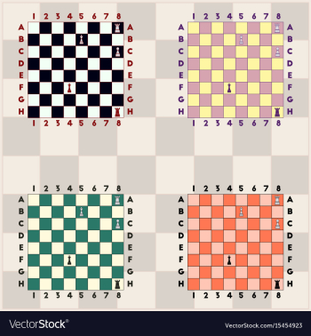 Chess game set vector image Chess game set vector image