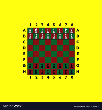 Chess game start vector image Chess game start vector image