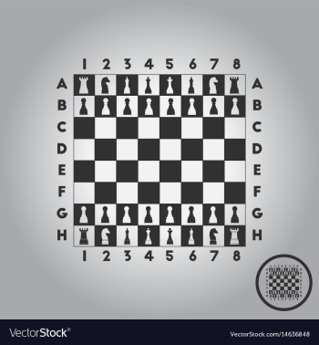 Chess game start vector image Chess game start vector image