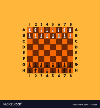 Chess game start vector image Chess game start vector image