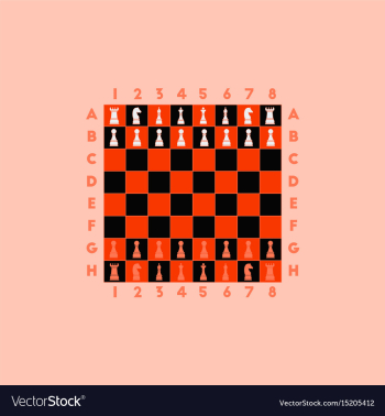 Chess game start vector image Chess game start vector image