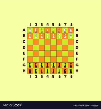 Chess game start vector image Chess game start vector image