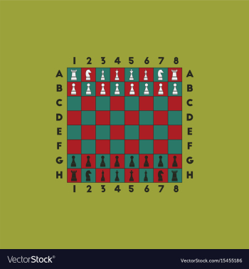 Chess game start vector image Chess game start vector image