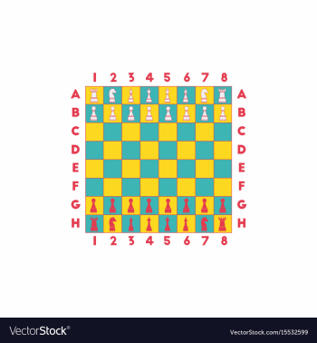 Chess game start vector image Chess game start vector image