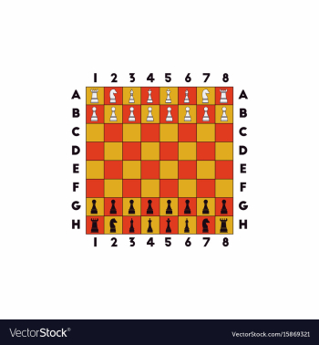 Chess game start vector image Chess game start vector image