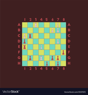 Chess game vector image Chess game vector image