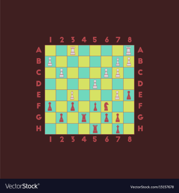 Chess game vector image Chess game vector image