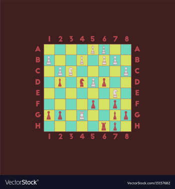 Chess game vector image Chess game vector image