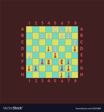 Chess game vector image Chess game vector image