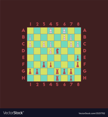 Chess game vector image Chess game vector image