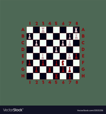Chess game vector image Chess game vector image