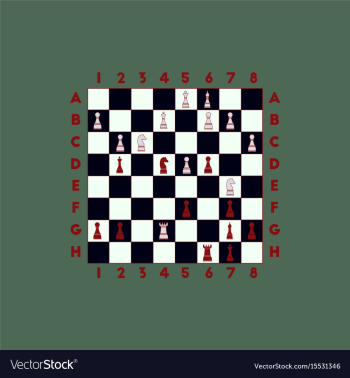 Chess game vector image Chess game vector image