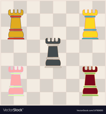 Chess rook collection vector image Chess rook collection vector image