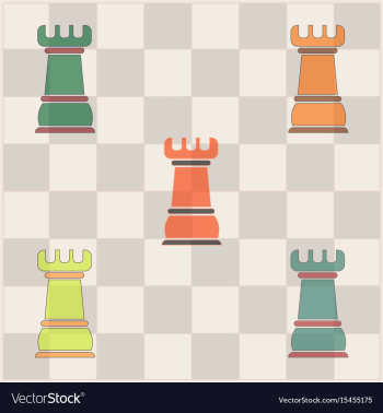 Chess rook set vector image Chess rook set vector image
