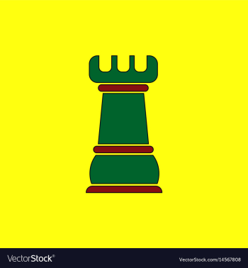 Chess rook vector image Chess rook vector image