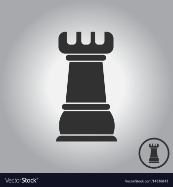 Chess rook vector image Chess rook vector image