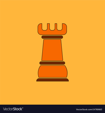 Chess rook vector image Chess rook vector image