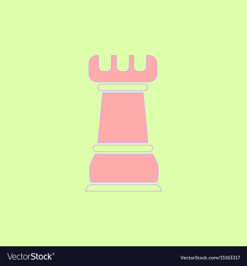 Chess rook vector image Chess rook vector image