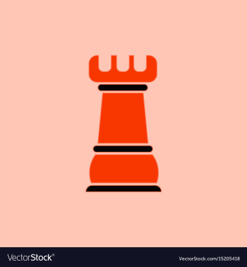 Chess rook vector image Chess rook vector image