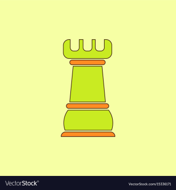 Chess rook vector image Chess rook vector image