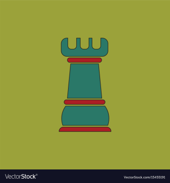 Chess rook vector image Chess rook vector image
