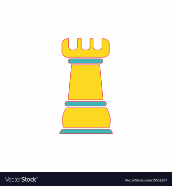 Chess rook vector image Chess rook vector image