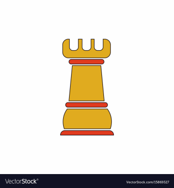 Chess rook vector image Chess rook vector image