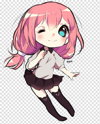 Chibi Anime Mangaka TinyPic, Chibi transparent background PNG clipart