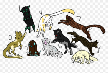 Chibi Wolf And Cat Adopts By Dennorfangirl - Illustration