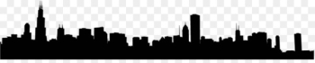 Chicago Skyline Silhouette - city Chicago Skyline Silhouette - city