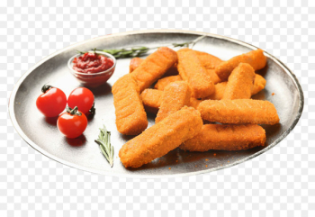 Chicken nugget Fried chicken French fries - Chicken nuggets on an iron plate 