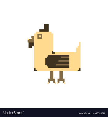 Chicken pixel art animal farm vector image Chicken pixel art animal farm vector image