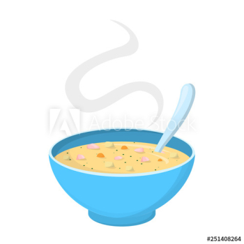 Chicken soup in a bowl