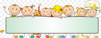 Child Banner Placard Illustration - Cute cartoon children illustrations 