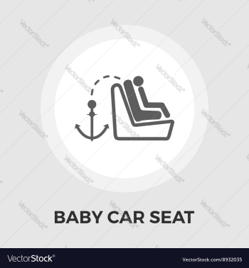 Child Car Seat Flat Icon vector image Child Car Seat Flat Icon vector image