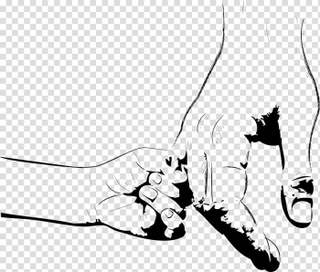 Child hand holding adult hand illustration, Fathers Day Mothers Day Childrens Day, Big hands holding little hands painted transparent background PNG clipart