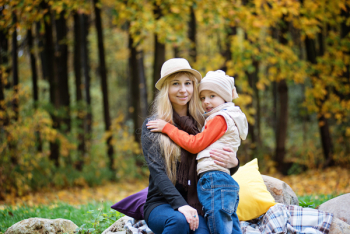 Child Hugging Woman Child Hugging Woman