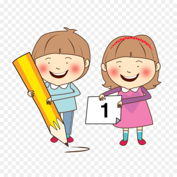 Child Study skills Learning Clip art - Happy Children Learning Vector 