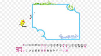 Children's cartoon calendar template Children's cartoon calendar template