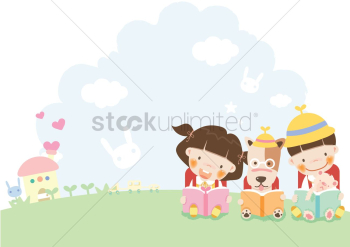 Children studying Children studying
